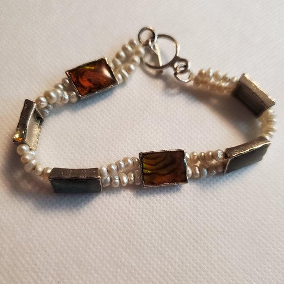 Set of Handmade Southwestern Bracelet and Earrings - Picture 2 of 5